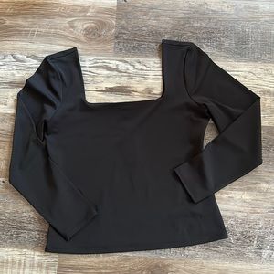 NWT EXPRESS Long sleeve square neck body contour top - Size LARGE